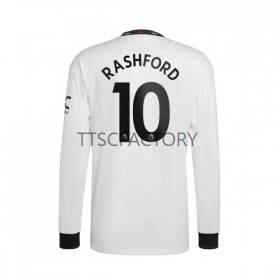 Maillot de Foot Manchester United Rashford 10 Extérieur 2022-23 Manches Longues
